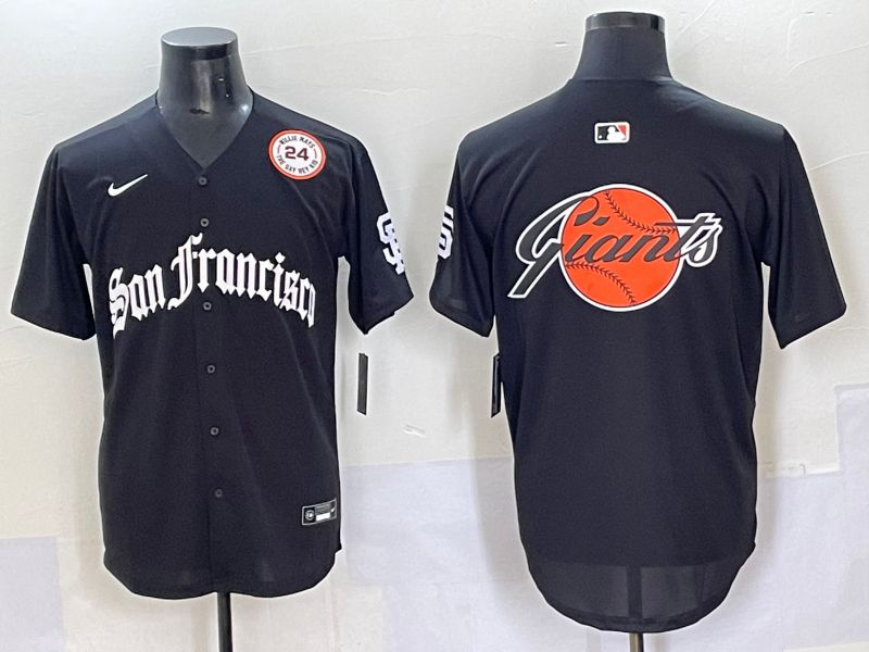 Men 2025 San Francisco Giants Blank Black Five generations Joint Name Nike MLB Jersey style 8->indiana pacers->NBA Jersey